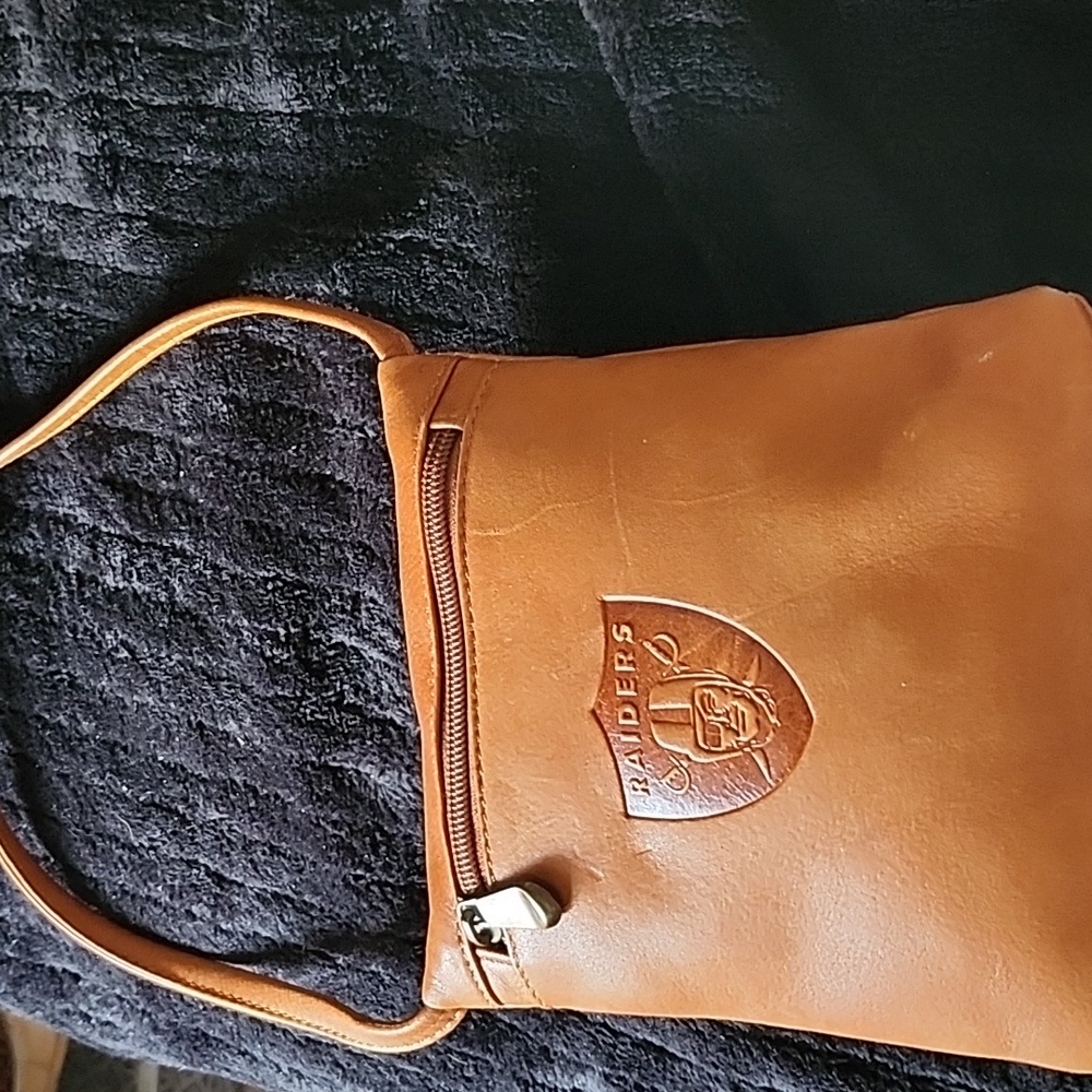 Brown leather Raider crossbody